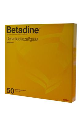 Betadine Desinfectie Zalfgaas 10x10cm Betadine Desinfectie Zalfgaas 10x10cm