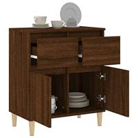 Dressoir 60x35x70 cm bewerkt hout bruineikenkleurig - thumbnail
