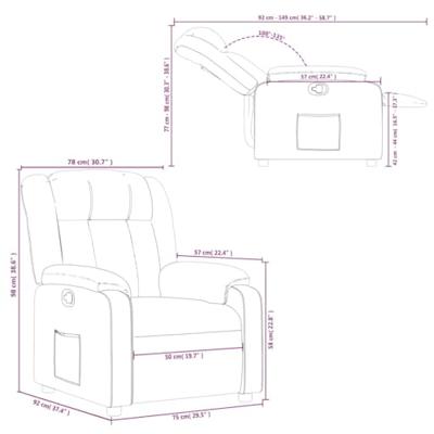 Fauteuil verstelbaar stof donkergroen Fauteuil verstelbaar stof donkergroen