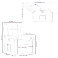 Fauteuil verstelbaar stof crèmekleurig - thumbnail