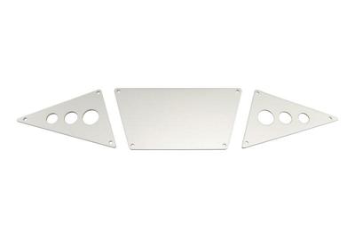 Front Skid Plates - Tube Style Bumper - Silver Aluminum (3pcs) (AX30530)
