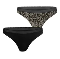 Dames strings 2-pack - Panter - Katoenen dames string - liupaard - thumbnail