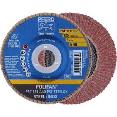PFERD TOOLS 67744125 PFC 125 A 40 PSF STEELOX Lamellenschijf Diameter 125 mm Boordiameter 22.23 mm RVS, Staal 10 stuk(s)
