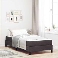 Boxspring bed met matras Donkerbruin 90 x 200 cm Stof - thumbnail