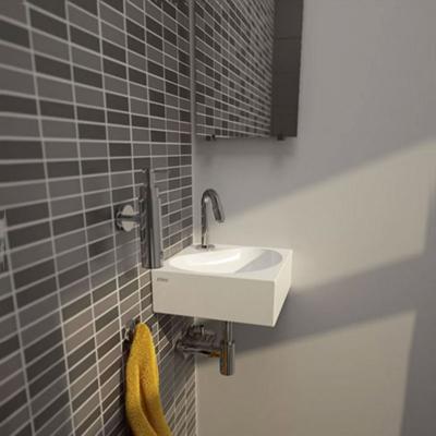 Hoekfontein Clou Flush 5 27x27x10cm Keramiek Glans Wit (Met Kraangat)