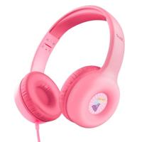 Trust Nouna Hoofdtelefoon met Kabel voor Kinderen 4-10 Jaar met Volumebegrenzing (85dB), On Ear Opvouwbare Headphones met In-line Microfoon en Stickers, Jack 3.5mm, voor Switch, Tablet, Muziek, Roze - thumbnail