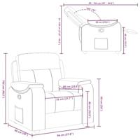 Fauteuil verstelbaar stof donkerbruin - thumbnail