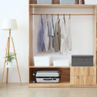 VidaXL Opbergbox 50x30x25 cm stof antracietkleurig - thumbnail