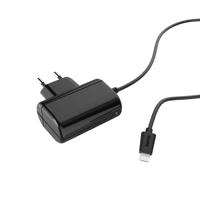 Hama Oplader Lightning 1 A Zwart - thumbnail