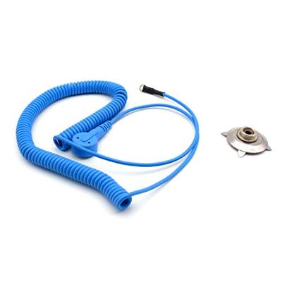 Quadrios ESD-aardingskabel 1.80 m Klem, Drukknop 10 mm, Ringkabelschoenaansluiting