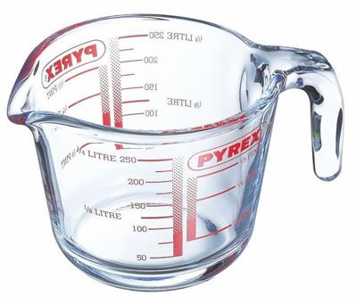 Pyrex Maatbeker glas 250ml Ø9cm