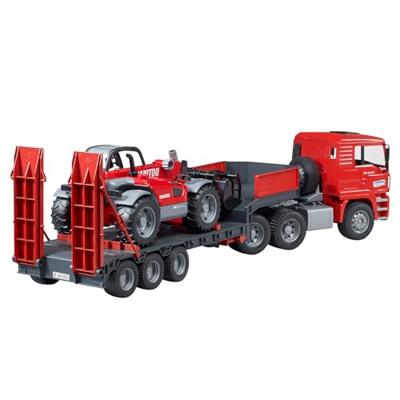 Bruder 02774 MAN TGA Dieplader met Manitou Telescooplader