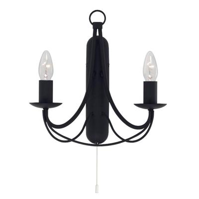Searchlight Zwarte wandlampMaypole - 6342-2BK