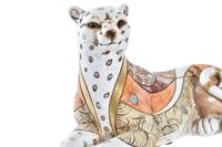 Decoratieve figuren DKD Home Decor Wit Oranje Luipaard Koloniaal 24 x 10 x 12 cm - thumbnail