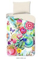 HIP Dekbedovertrek "mandala's, bloemen en een vogel" - Multi - (140x200/220 cm) - Katoen Satijn - thumbnail