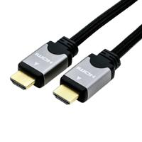 ROLINE HDMI HighSpeed kabel met Ethernet, M/M, zwart / zilver, 3 m - thumbnail