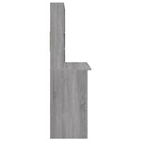 Bureau met schappen 102x45x148 cm bewerkt hout grijs sonoma - thumbnail