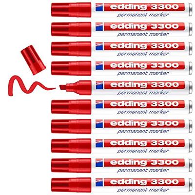 Permanente markeerstift Edding 3300 Rood (10 Stuks) - thumbnail