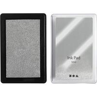 Creativ Company Stempelinkt, h: 2 cm, afm 9x6 cm, zilver, 1 stuk - thumbnail