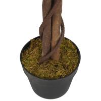 VidaXL Kunstplant ficus 1260 bladeren 200 cm groen - thumbnail