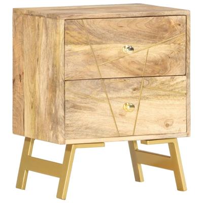 Nachtkastje 40x30x50 cm massief mangohout