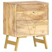 Nachtkastje 40x30x50 cm massief mangohout - thumbnail