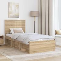 Bedframe Sonoma Eiken 90 x 190 cm Massief grenenhout - thumbnail