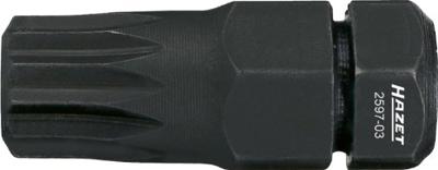 HAZET Bit 2597-03 · 5/16 inch (8 mm) zeskant massief · Binnenveeltandprofiel XZN · SW M8 HAZET Bit 2597-03 · 5/16 inch (8 mm) zeskant massief · Binnenveeltandprofiel XZN · SW M8
