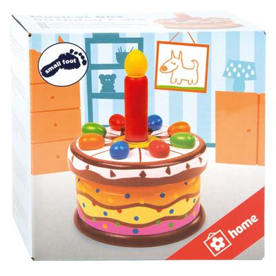Small Foot houten muziekdoos verjaardagstaart