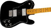 Fender American Vintage II 1975 Telecaster Deluxe Black MN elektrische gitaar met koffer - thumbnail