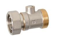 Kirchhoff Messing kogelkraan, blank, 3/4" Euro Conus x 3/4" IT, voor verdeelstuk uitgang - 988524055 - thumbnail