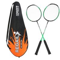 REGAIL 8019 2 IN1 Carbon duurzaam badminton racket met draagtas (groen) - thumbnail
