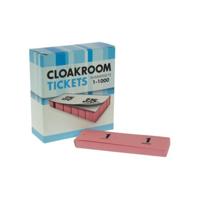 Cloakroom tickets 1-1000 roze - thumbnail