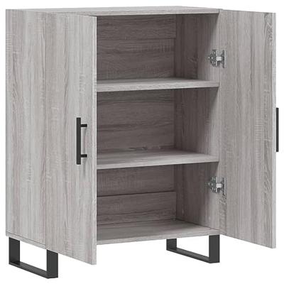 Dressoir 69,5x34x90 cm bewerkt hout grijs sonoma eikenkleurig Dressoir 69,5x34x90 cm bewerkt hout grijs sonoma eikenkleurig