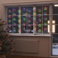 VidaXL Lichtsnoergordijn sterren met 200 led's 8 functies meerkleurig - thumbnail