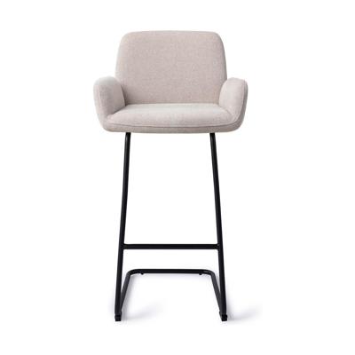 Jesper Home Barkruk 'Misaki' Arch Black, kleur Pretty Plaster (zithoogte 76cm)