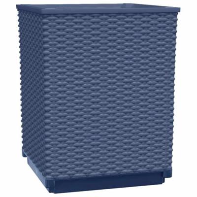 Plantenbakken 2 st 30x30x37 cm polypropeen donkergrijs - thumbnail