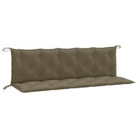 VidaXL Tuinbankkussens 2 st 180x50x7 cm stof gemêleerd taupe - thumbnail