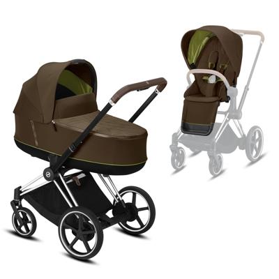 Kinderwagen Cybex e-Priam Khaki Green / Khaki Brown + GRATIS Speelkleed