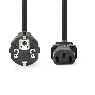 Nedis Stroomkabel | Type F (CEE 7/7) Male | IEC-320-C13 | Recht | Recht | Vernikkeld | 10.0 m | Rond | PVC | Zwart | Label - CEGL10030BK100 Nedis Stroomkabel | Type F (CEE 7/7) Male | IEC-320-C13 | Recht | Recht | Vernikkeld | 10.0 m | Rond | PVC | Zwart | Label - CEGL10030BK100