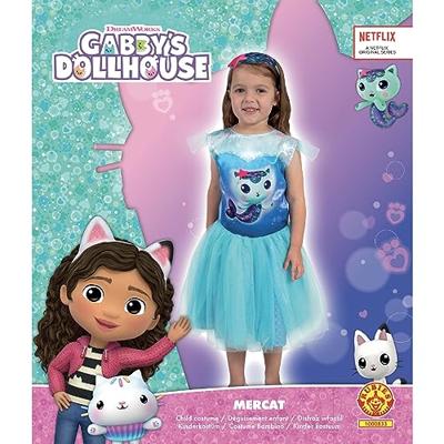 Gabby's Dollhouse Kostuum Mercat Jurkje 3-5 Jaar Blauw