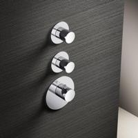 Hotbath Mate Afbouwdeel High Flow 2 Stopkranen Rond Chroom - thumbnail