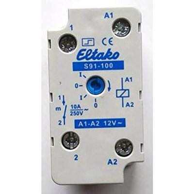 Eltako S91-100-12VAC Stroomstootschakelaar Opbouw 1x NO 12 V/AC 10 A 2300 W Piece 1 stuk(s) Eltako S91-100-12VAC Stroomstootschakelaar Opbouw 1x NO 12 V/AC 10 A 2300 W Piece 1 stuk(s)