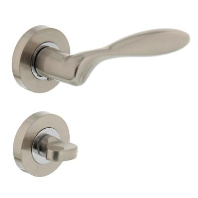 Deurkruk 1695 George op rond rozet 7mm nokken met WC8mm nikkel mat