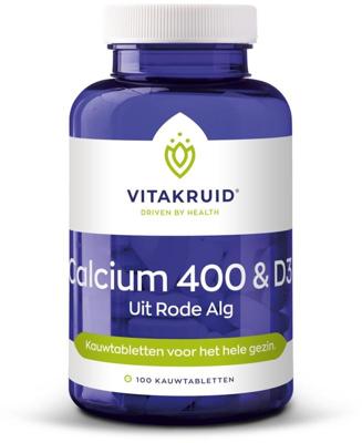 Calcium 400 & D3 uit duurzame Rode Alg Aquamin TG 90 Kauwtabletten