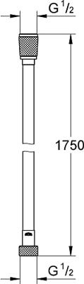 Grohe Doucheslang Silverflex Twistfree 175 cm Warm Sunset