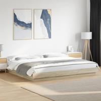 Bedframe met LED-verlichting sonoma eiken 200x200 cm - thumbnail