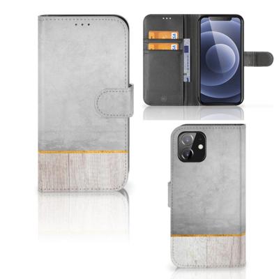 iPhone 12 | 12 Pro (6.1") | Book Style Case | Wood Concrete