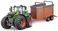 Bburago Tractor Met Veetransport Fendt 1000 Vario 32 X 11 Cm - thumbnail