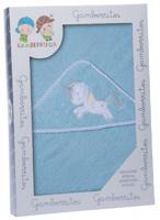 Gamberritos badcape eenhoorn ster 100 x 100 cm badstof - thumbnail